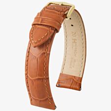 HIRSCH Duke Long Golden Brown Leather Watch Strap 01028070-1