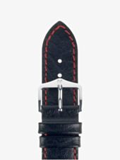 HIRSCH Jumper Long Black Leather Watch Strap 04402051-2