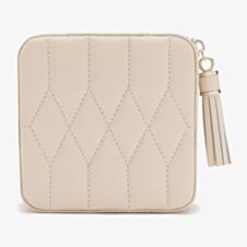 WOLF Caroline Zip Travel Case Ivory Jewellery Box 329953