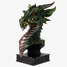 Mystic Legends Green Dragons Head Bust Figurine 69555