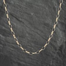 Pre-Owned 9ct Yellow Gold Oval 23 Inch Belcher Chain 41021467