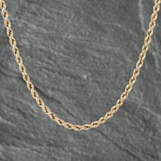 Pre-Owned 9ct Yellow Gold 18 Inch Rope Chain 41021494