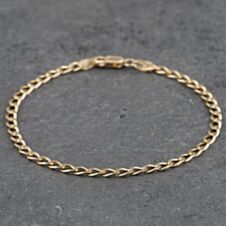 Pre-Owned 9ct Yellow Gold 7 Inch Curb Chain Bracelet 41061277