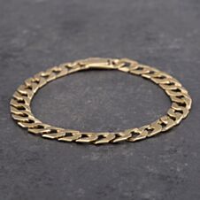 Pre-Owned 9ct Yellow Gold 8.5 Inch Curb Chain Bracelet 41081169