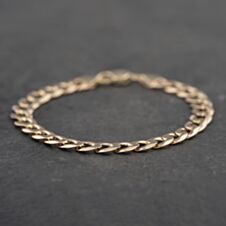 Pre-Owned 9ct Yellow Gold 9 Inch Curb Chain Bracelet 41081180
