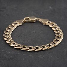 Pre-Owned 9ct Yellow Gold 7.5 Inch Curb Chain Bracelet 41081201