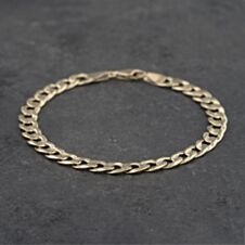 Pre-Owned 9ct Yellow Gold 8.5 Inch Curb Chain Bracelet 41081219