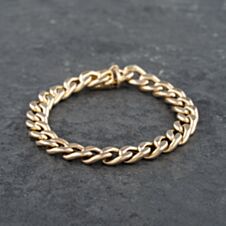Pre-Owned 9ct Yellow Gold 7 Inch Curb Chain Bracelet 41081229