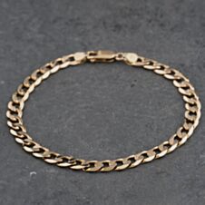 Pre-Owned 9ct Yellow Gold 8.5 Inch Curb Chain Bracelet 41081240