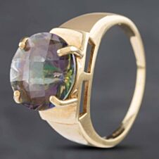 Pre-Owned 9ct Yellow Gold Mystic Topaz Dress Ring 411000318