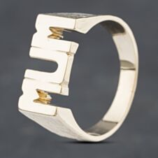 Pre-Owned 9ct Yellow Gold Mum Signet Ring 41102375