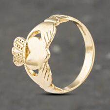 Pre-Owned 9ct Yellow Gold Claddagh Ring 41103214