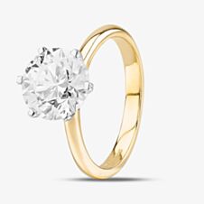 Pre-Owned 18ct Yellow Gold Certificated 3.11ct Diamond Solitaire Ring 4112475