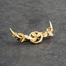 Pre-Owned Antique Yellow Gold Flowers Brooch 41131133