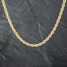 Pre-Owned 9ct Yellow Gold 18 Inch Rope Chain 41161259