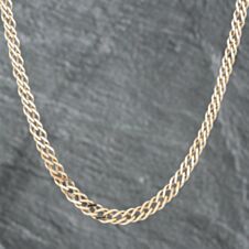 Pre-Owned 9ct Yellow Gold Double 18 Inch Curb Chain 41161464