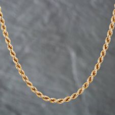 Pre-Owned 9ct Yellow Gold 16 Inch Rope Chain 41161537