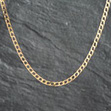Pre-Owned 9ct Yellow Gold Square 18 Inch Curb Chain 41161843
