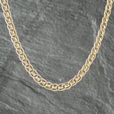 Pre-Owned 9ct Yellow Gold Double Link 17 Inch Belcher Chain 41161978