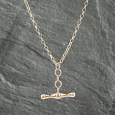Pre-Owned 9ct Yellow Gold T Bar Drop 18 Inch Belcher Chain 41161995