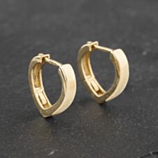 Pre-Owned 9ct Yellow Gold 12mm Heart Shape Leverback Earrings 41173056