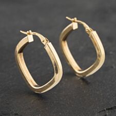 Pre-Owned Yellow Gold 22.5mm Square Hoop Earrings 41173098