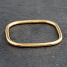 Pre-Owned 22ct Yellow Gold Matt Textured Standard Simple Bangle 41211209