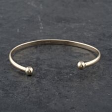 Pre-Owned 9ct Yellow Gold Solid Standard Torque Bangle 41211311