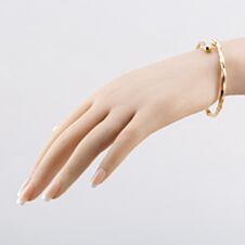 Pre-Owned 9ct Yellow Gold Twist Standard Torque Bangle 41211324