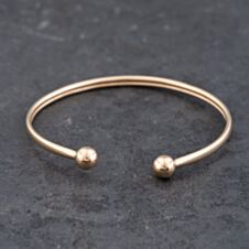 Pre-Owned 9ct Yellow Gold Plain Small Torque Bangle 41211337