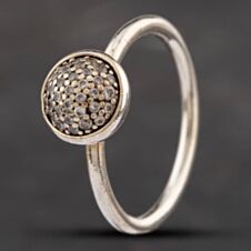 Pre-Owned Pandora Silver Cubic Zirconia Pave Dress Ring 41221083