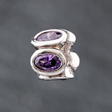 Pre-Owned Pandora Silver Purple Cubic Zirconia Charm 41221280