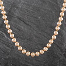Pre-Owned Yellow Metal Simulated Pearl 30 Inch Necklace 4127021