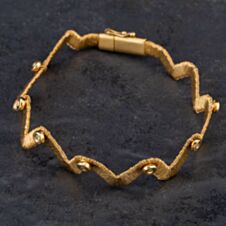 Pre-Owned 18ct Yellow Gold Diamond 7.5 Inch Bracelet 4128077