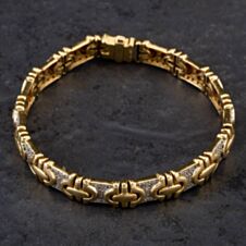 Pre-Owned 18ct Yellow Gold Diamond 7 Inch Bracelet 4128078