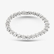 Pre-Owned 18ct White Gold 6.00ct Brilliant Cut Diamond Clusters 7.5 Inch Bracelet 41281356