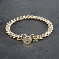 Pre-Owned 9ct Yellow Gold 7 Inch Curb Chain Bracelet 41281415