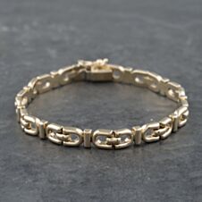 Pre-Owned 9ct Yellow Gold Fancy 7 Inch Chain Bracelet 41281576