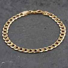 Pre-Owned 9ct Yellow Gold 7.5 Inch Curb Chain Bracelet 41281601