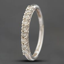 Pre-Owned 9ct White Gold 0.33ct Brilliant Cut Diamond Half Eternity Ring 41381107