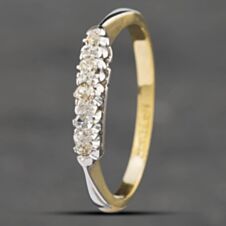 Pre-Owned Vintage Yellow Gold Diamond Five Stone Ring 41381679