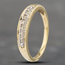 Pre-Owned 9ct Yellow Gold Diamond Half Eternity Ring 41382366