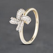 Pre-Owned 9ct Yellow Gold 0.33ct Diamond Cluster Ring 41382908