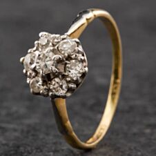 Pre-Owned Yellow Gold Diamond Cluster Ring 4148063