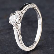 Pre-Owned 18ct White Gold 0.50ct Brilliant Cut Diamond Forever Solitaire Ring 4148098