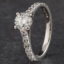 Pre-Owned Platinum 0.70ct Brilliant Cut Diamond Solitaire Ring 4148114