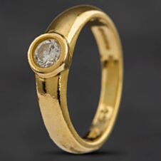 Pre-Owned 18ct Yellow Gold Brilliant Cut Diamond Solitaire Ring 4148861