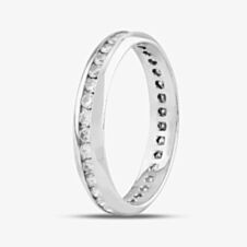 Pre-Owned 18ct White Gold Brilliant Cut Diamond Channel Set Full Eternity Ring 4148886