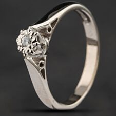 Pre-Owned 18ct White Gold Diamond Solitaire Ring 4158425