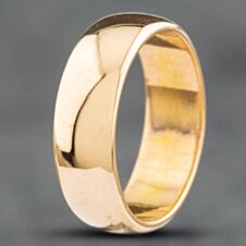 Pre-Owned Vintage 22ct Rose Gold D Shape 6mm Plain Wedding Ring 41871008